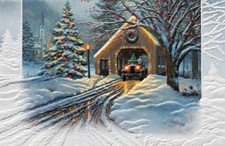 Christmas Crossing | Scenic themed boxed Christmas cards