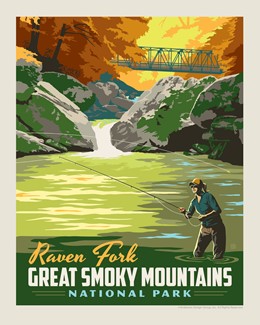 Great Smoky Mountains National Park Raven Fork 8" x 10" Print | USA Made