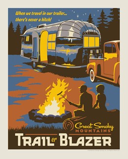 Great Smoky Mountains National Park Trailer Blazer 8" x 10" Print | USA Made