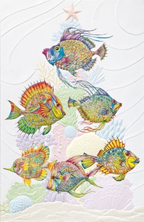 Festive Fishes | Coastal themed Christmas cards