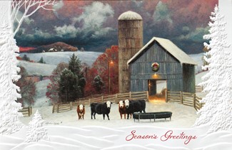 Winter Pastures | Scenic boxed Christmas cards