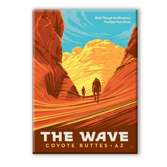 Coyote Buttes AZ The Wave Magnet | Metal Magnet