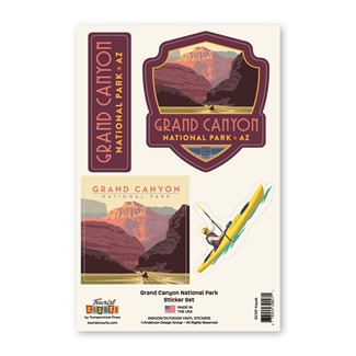 Grand Canyon National Park Kayak Sticker Set | Made in America