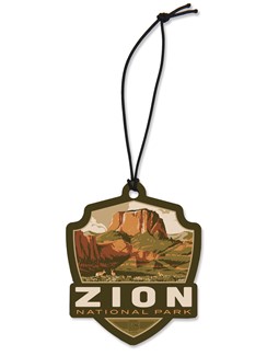 Zion NP The Promised Land Emblem Wood Ornament | American Made