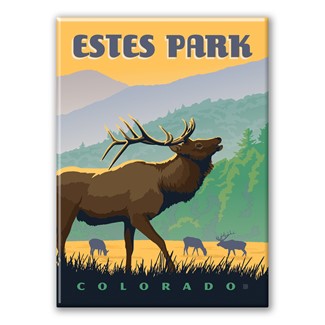 Estes Park CO Bugling Elk Magnet | American Made Magnet