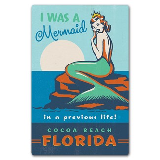 Cocoa Beach FL Mermaid Magnetic Postcard
