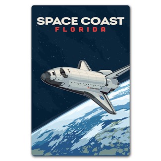 NASA 1981-  "Space Coast FL" Magnetic Postcard