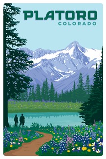 Platoro CO Scenic Hikers Magnetic Postcard | Made in USA
