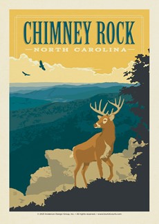 Chimney Rock NC Deer Postcard | Postcard