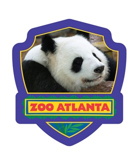 Atlanta Zoo Panda Teeth Emblem Sticker | Emblem Sticker