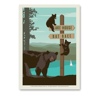Lake House Signpost Vert Sticker