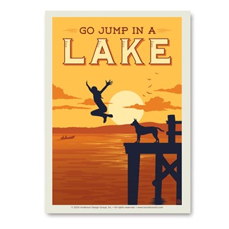 Go Jump In A Lake! Vert Sticker