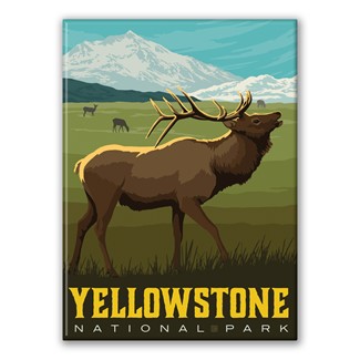 Yellowstone NP Bugling Elk Magnet| Made in the USA