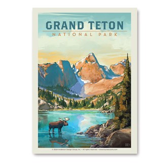Grand Teton NP Moose Vert Sticker
