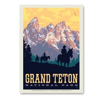 Grand Teton NP Ridin' High Vert Sticker