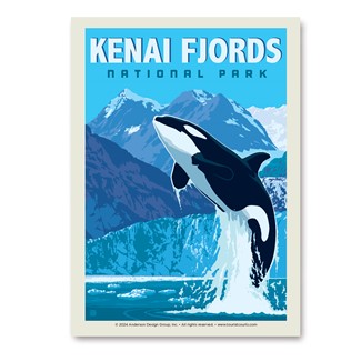 Kenai Fjords NP Orca Vert Sticker
