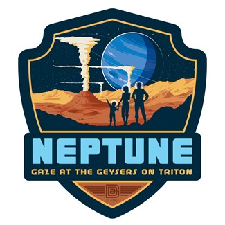 Neptune the Geysers of Triton Emblem Sticker