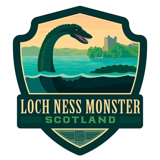 Mythical Creatures Loch Ness Monster Emblem Sticker| Made in the USA