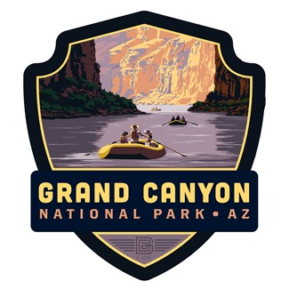 Grand Canyon NP River Rafting Emblem Sticker| American Made