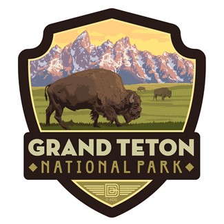 Grand Teton NP Bison Emblem Sticker | Emblem Sticker