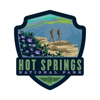 Hot Springs NP Hikers Emblem Sticker | Emblem Sticker