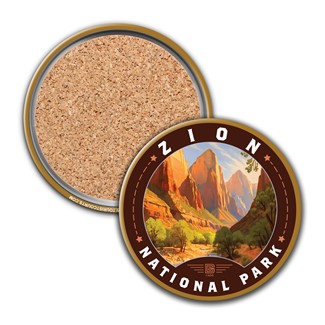 Zion NP Pronghorn Antelopes Circle Coaster | USA Made