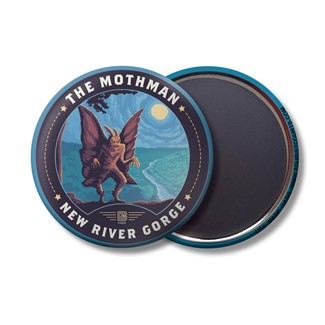 New River Gorge's Mothman Circle Magnet