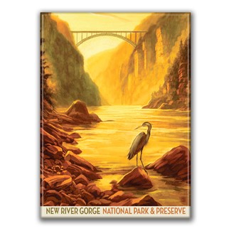 New River Gorge NP and Preserve Bird's Eye View Magnet | American Made