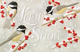 Let It Snow | Bird themed boxed Christmas cards