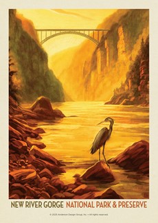 New River Gorge NP and Preserve Daybreak Postcard| USA Made
