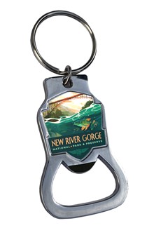 New River Gorge NP& Preserve Fish Emblem BO Key Ring| American Made