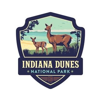Indiana Dunes Emblem Vinyl Magnet| Made in the USA
