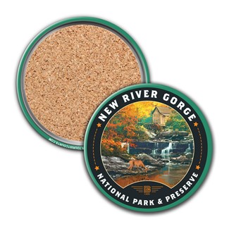 New River Gorge NP & Preserve Fall Colors Circle Coaster | USA Made