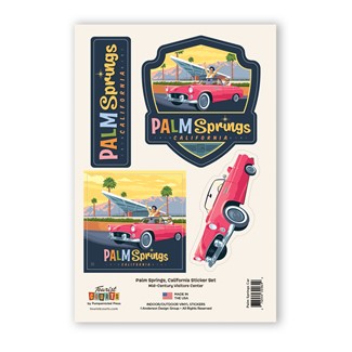 Palm Springs CA Mid-Century VC Sticker Set| Made in America