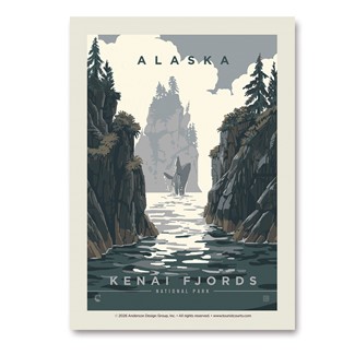 Kenai Fjords AK Whale Watching Vertical Sticker | Vertical Sticker