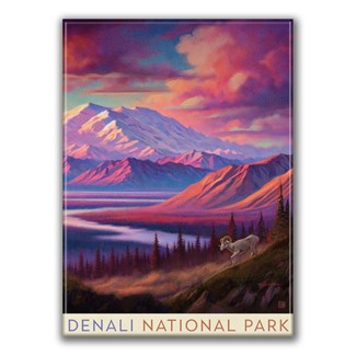 Denali NP Alpenglow Magnet | American Made