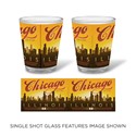 Chicago Sunset Skyline Shot Glass