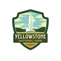 Yellowstone Old Faithful Emblem Magnet