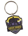 Great Smoky Bear Emblem Wooden Key Ring