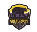 Great Smoky Bear Wooden Emblem Magnet