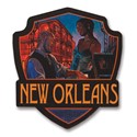 New Orleans Jazz Wooden Emblem Magnet