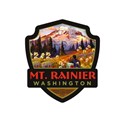 Mt. Rainier Moment in the Meadow Emblem Sticker