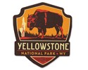 Yellowstone NP Emblem Wooden Magnet