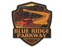 Blue Ridge Parkway Emblem Wooden Magnet