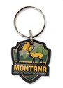 MT Elk Emblem Wooden Key Ring