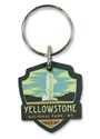 Yellowstone Old Faithful Emblem Wooden Key Ring
