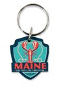 ME Lobster Emblem Wooden Key Ring