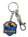 Alaska Moose Emblem Pewter Key Ring