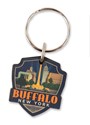 Buffalo, NY Emblem Wooden Key Ring