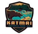 Katmai Emblem Wooden Magnet